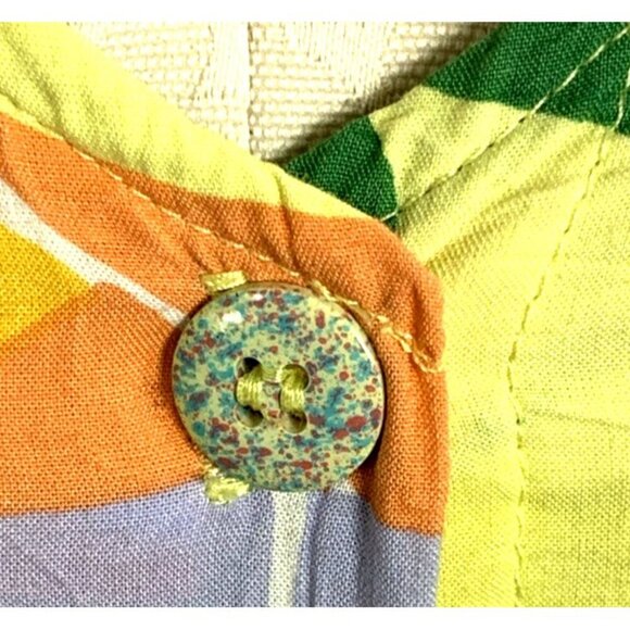 Jams World Maxi Dress House Palm Tree Print Sz M Pockets Multicolor - Picture 4 of 7